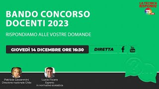 Bando concorso docenti 2023 rispondiamo alle vostre domande [upl. by Garlen]