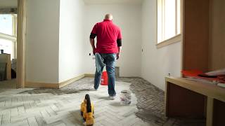 Incredible Herringbone Tile Mudroom [upl. by Mahau]