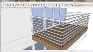 10 Handrails and Balustrades A TreblD and SketchUp Tutorial [upl. by Ykcin]