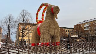 The Gavle Goat 2021  The world’s largest straw goat [upl. by Welker]