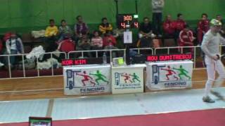 20100205 ms gp budapest 8 red KIM Jung Hwan KOR 8 vs DUMITRESCU Rares ROU 15 sd NO [upl. by Esyla]