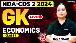 NDA amp CDS 2 2024 Exam GK Live  Economics  Class 1 [upl. by Meek]