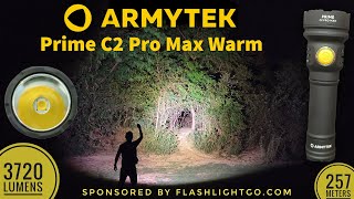 Armytek Prime C2 Pro Max Warm  Powerful EDC Flashlight 3720 lumens 257 meters throw [upl. by Berardo222]