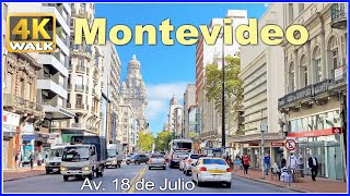 【4K】WALK 18 de Julio MONTEVIDEO Uruguay 4k video Travel vlog [upl. by Oremar938]