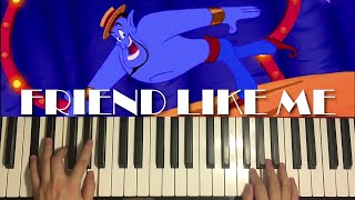 Aladdin  Friend Like Me Piano Tutorial Lesson [upl. by Kensell]