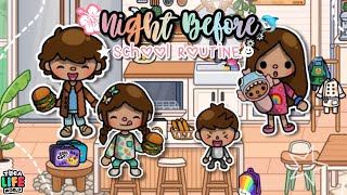 Night Before School Routine😴 with voice🔊 Toca Boca Life World [upl. by Aim]