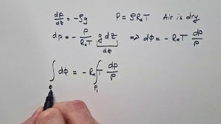 Hypsometric Equation with Geopotential [upl. by Blum]