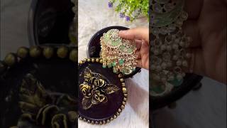 খুব শখের vintage jewellery box✨shorts diy youtubeshorts jewellery craft viralvideo clayart [upl. by Atiuqa]