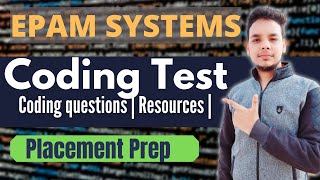 EPAM Coding Test Questions  Epam Exam Pattern  Recruitment Process [upl. by Yreffej]