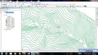 generar curvas de nivel en ArcGIS 101 [upl. by Ditzel]