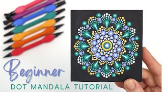 EASY Beginner Dotting Tutorial  How to paint a dot mandala for Beginners [upl. by Halford]