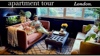 London Apartment Tour • 1 Bedroom 500 sq ft Cozy Zen amp Dark Academia [upl. by Middendorf]