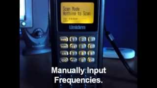 Uniden 3500 xlt  Manually input frequencies [upl. by Ahsenaj]