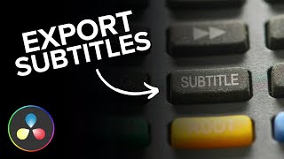 How to Export Subtitles in DaVinci Resolve 18 [upl. by Kisung]