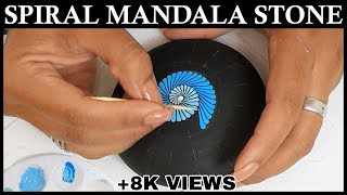 Spiral Mandala Dot Painting How To Paint Stones Dotting Artist Tutorial Art Mandalas mandala art [upl. by Schild699]