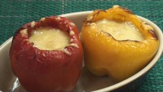 Vegetarian Stuffed Peppers Recipe [upl. by Idalla404]