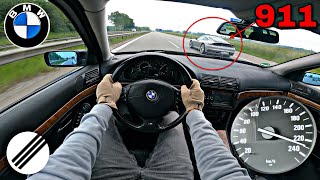 1998 BMW E39 528i TOP SPEED DRIVE ON GERMAN AUTOBAHN 🏎 [upl. by Mable]