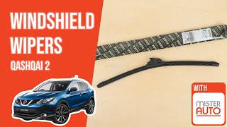 How to replace the windshield wipers Qashqai mk2 🌧 [upl. by Oknuj]