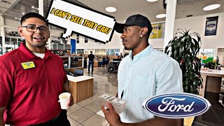 ATTEMPTING TO BUY MY DODGE CHARGER FROM FORD PRANK [upl. by Aroz104]