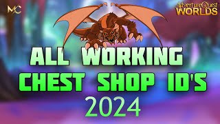 AQW  100 ALL WORKING CHEST SHOP IDS  MARCH 30 2024 [upl. by Bekah]