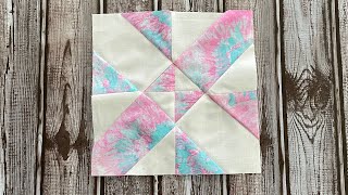 Disappearing 4patch quilt block cut diagonally [upl. by Leonid]