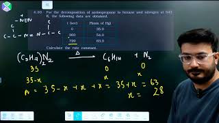 For the decomposition of azoisopropane to hexane and nitrogen at 543K the following data are [upl. by Aiekam957]