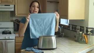 Cleaning Stainless Steel Polishing Cloth Premium Microfiber Towel from Pro Chef Kitchen Tools [upl. by Eelik]