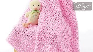 How to Crochet Beginner One Skein Baby Blanket [upl. by Asirap]