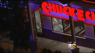 Gunfire Hits Windows At Chuck E Cheeses [upl. by Yeta483]