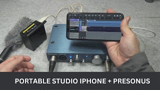 Portable field audio recording studio based on iPhone  iPad amp Presonus Audiobox iTwo amp Cubasis 3 [upl. by Novihs980]