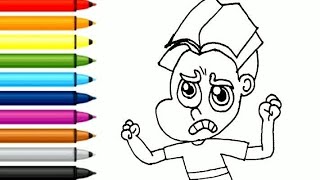 Drawing And Coloring Titoo Cartoon Easy Drawings For Kids [upl. by Nawram]