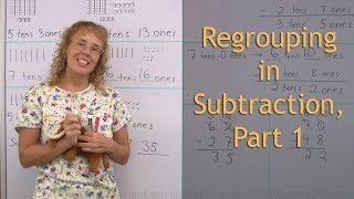 Regrouping in subtraction  2nd grade 2digit numbers [upl. by Airahs]