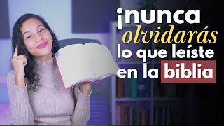 5 Técnicas para NUNCA olvidar lo que lees en la Biblia  Sarah Yuritza [upl. by Ardiedak]