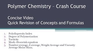 Polymer Chemistry  Crash Course [upl. by Eads86]