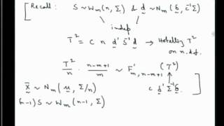 Mod01 Lec13 Hotellings T2 distribution and its applications [upl. by Viquelia]