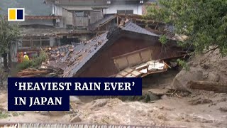 Deadly floods mudslides caused by ‘heaviest rain ever’ in southwest Japan [upl. by Niamreg]