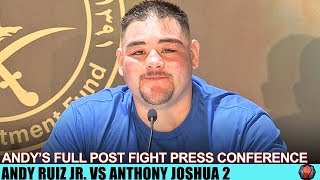 ANDY RUIZ SPEAKS ON LOSS IN FULL POST FIGHT PRESS CONFERENCE  RUIZ VS JOSHUA 2 [upl. by Einaled]