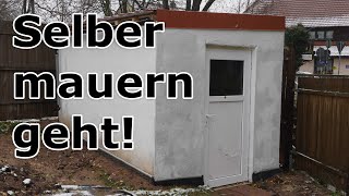 DIY Gartenhaus für 2500€ für meinen PV Akku selbst gemauert [upl. by Notlehs166]