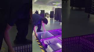 Fastassembling LED dance floor Perfect for your events 🚀 leddancefloor shorts led bowling [upl. by Leirej]