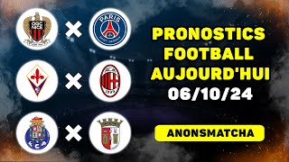 Pronostics et paris sur le foot aujourdhui Nice  PSG Fiorentina  Milan Porto  Braga [upl. by Anoerb]