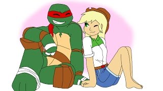 Applejack X Raphael  Rather be [upl. by Naleag]