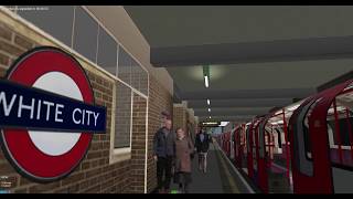 OpenBVE Full Route Central Line Ealing Broadway to Liverpool Street Passenger View [upl. by Kotto]