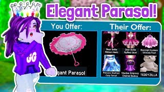 What People TRADE For The ELEGANT PARASOL Roblox Royale High Trading [upl. by Ileek908]