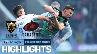 Northampton v Saracens  HIGHLIGHTS  Red Card Drama  Gallagher Premiership 202223 [upl. by Caye]