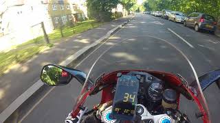 Aprilia rs 140 top speed run new keihin pwk 38 carb fitted [upl. by Ellehsad]