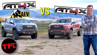 2024 GMC Canyon AT4X vs AT4X AEV Edition How Much More Capability Do You Get [upl. by Costanzia]