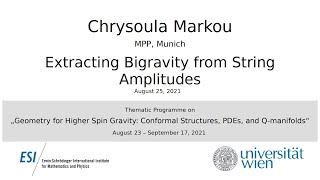 Chrysoula Markou  Extracting Bigravity from String Amplitudes [upl. by Hazaki]