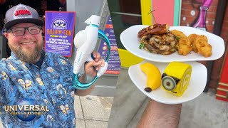 Universal Studios Orlando  NEW VillianCon Minion Blast Ride amp Eating Minions Food HHN Update [upl. by Belden]