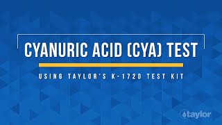 Testing for CYA Cyanuric Acid Using Taylors K1720 [upl. by Nylhtak]