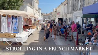 Summer FRENCH MARKET walking tour  Charente Living  Life in rural France [upl. by Wilma]